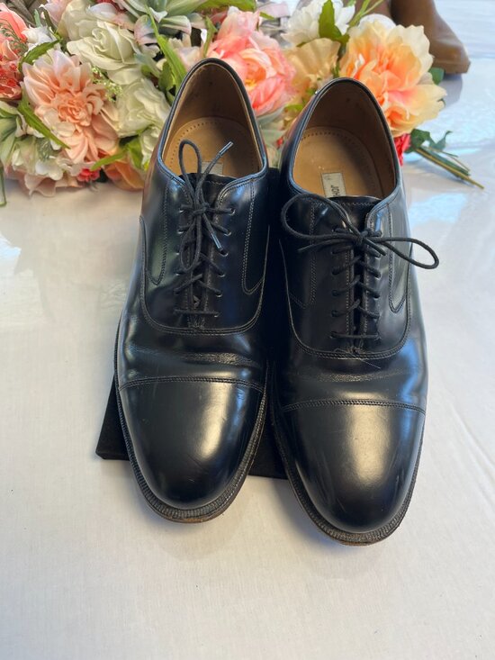 Johnston & Murphy Men’s Black Cap Toe Oxford Dress Shoes Size 9 main image 14